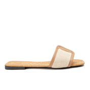  Camel Flat slides with wide strap
