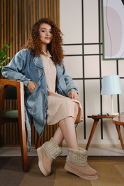 CozyCuff Boots - Cafe