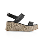 Bold Double Buckle Sandal - black