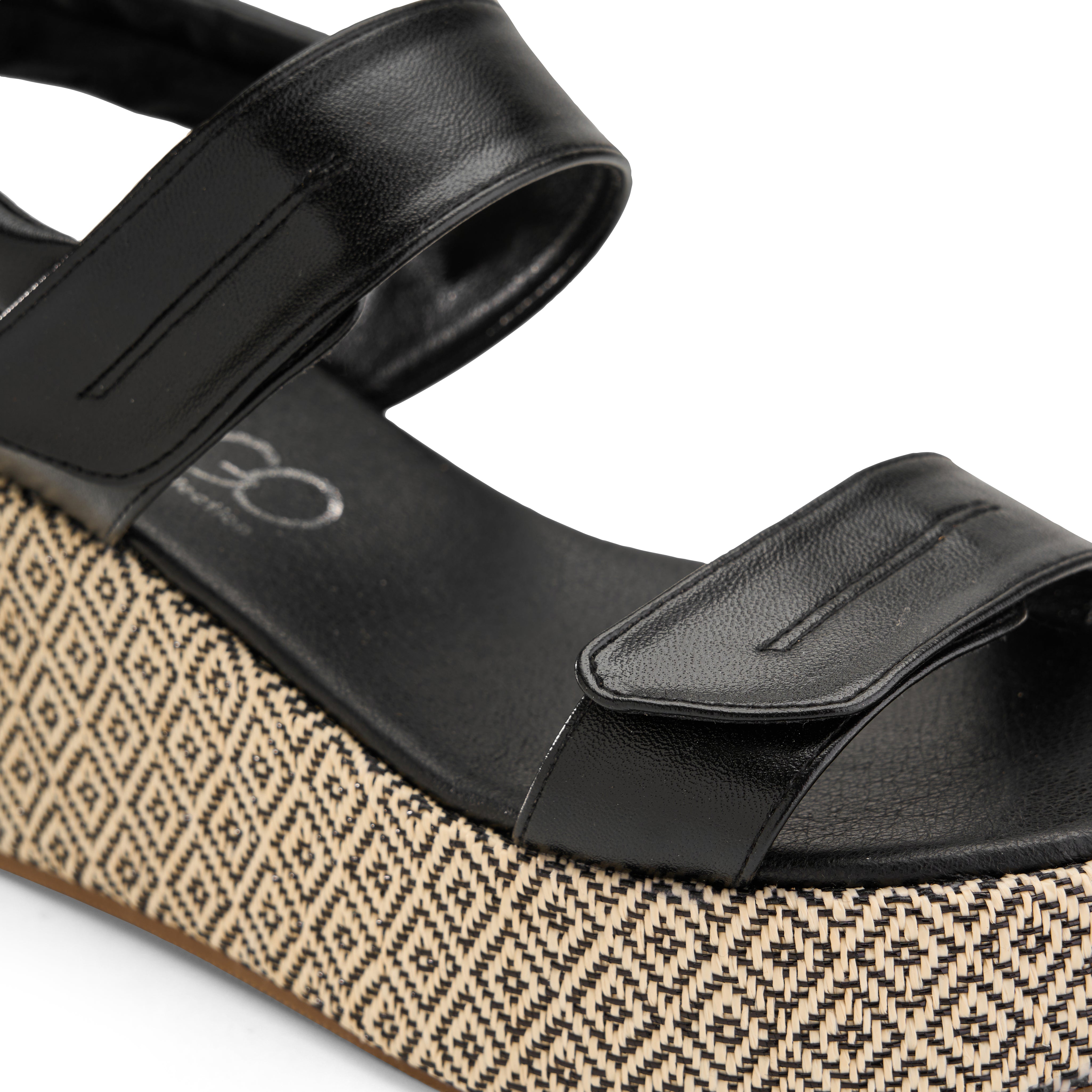 Bold Double Buckle Sandal - black