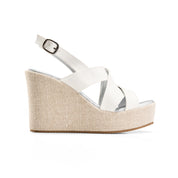 Dual Strap Textured Sole Edge Slides - White