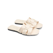 Twisted Strap Flat - Beige