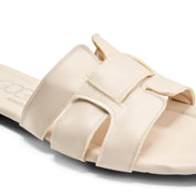 Twisted Strap Flat - Beige