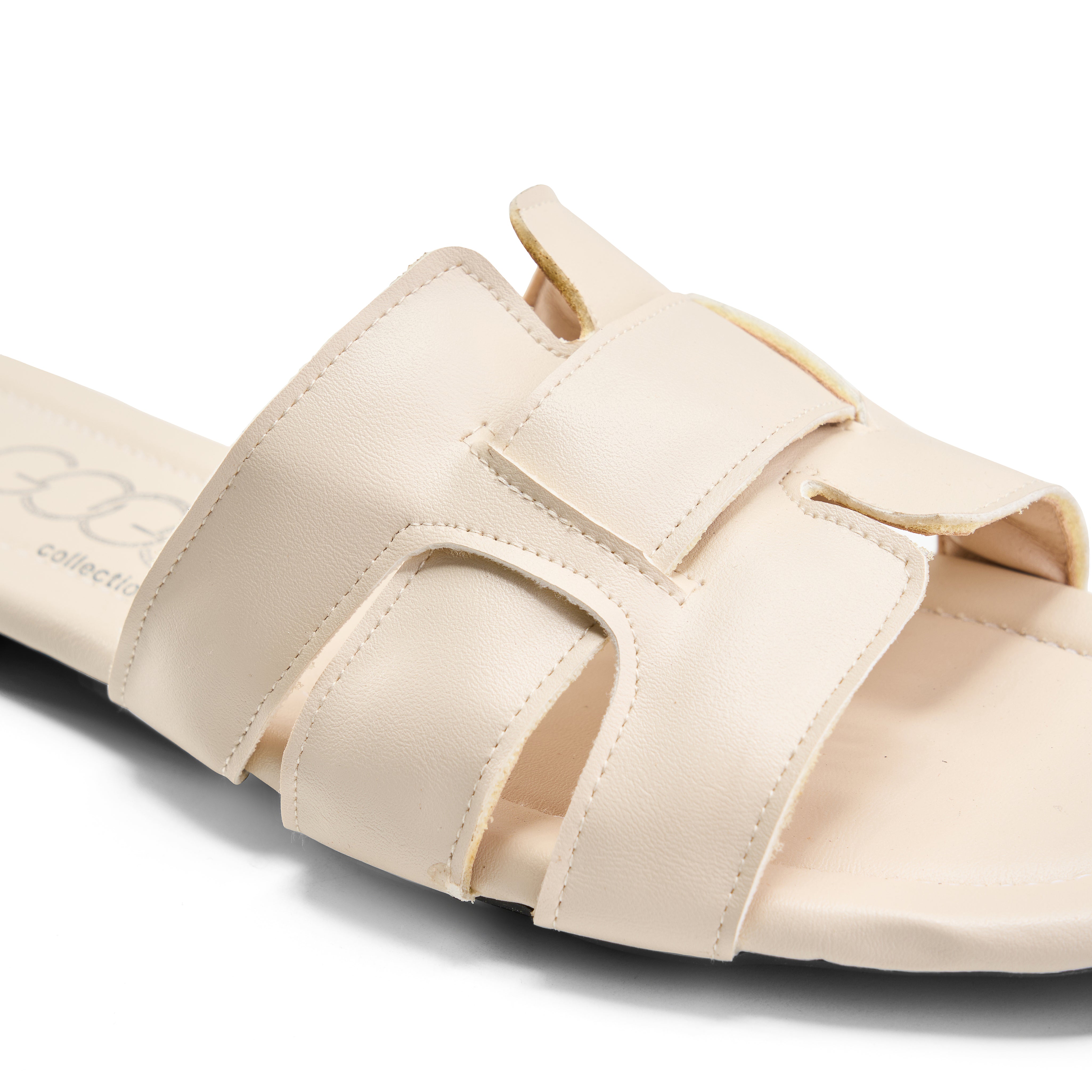 Twisted Strap Flat - Beige
