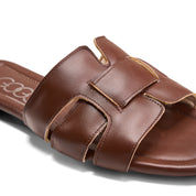 Twisted Strap Flat - Brown