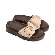 Tactile Grip Wide Strap - Beige