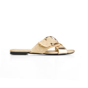 Textured Raw Edge Flatform - Gold