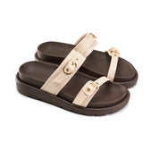 Tactile Surface Single Strap - Beige