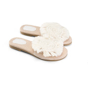 Bohemian Braided Toe Ring - White