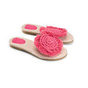 Bohemian Braided Toe Ring - Pink