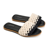 Handwoven Toe-Loop Slipper - Black
