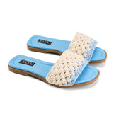Handwoven Toe-Loop Slipper - Baby Blue