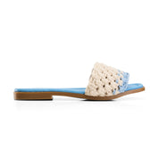 Handwoven Toe-Loop Slipper - Baby Blue