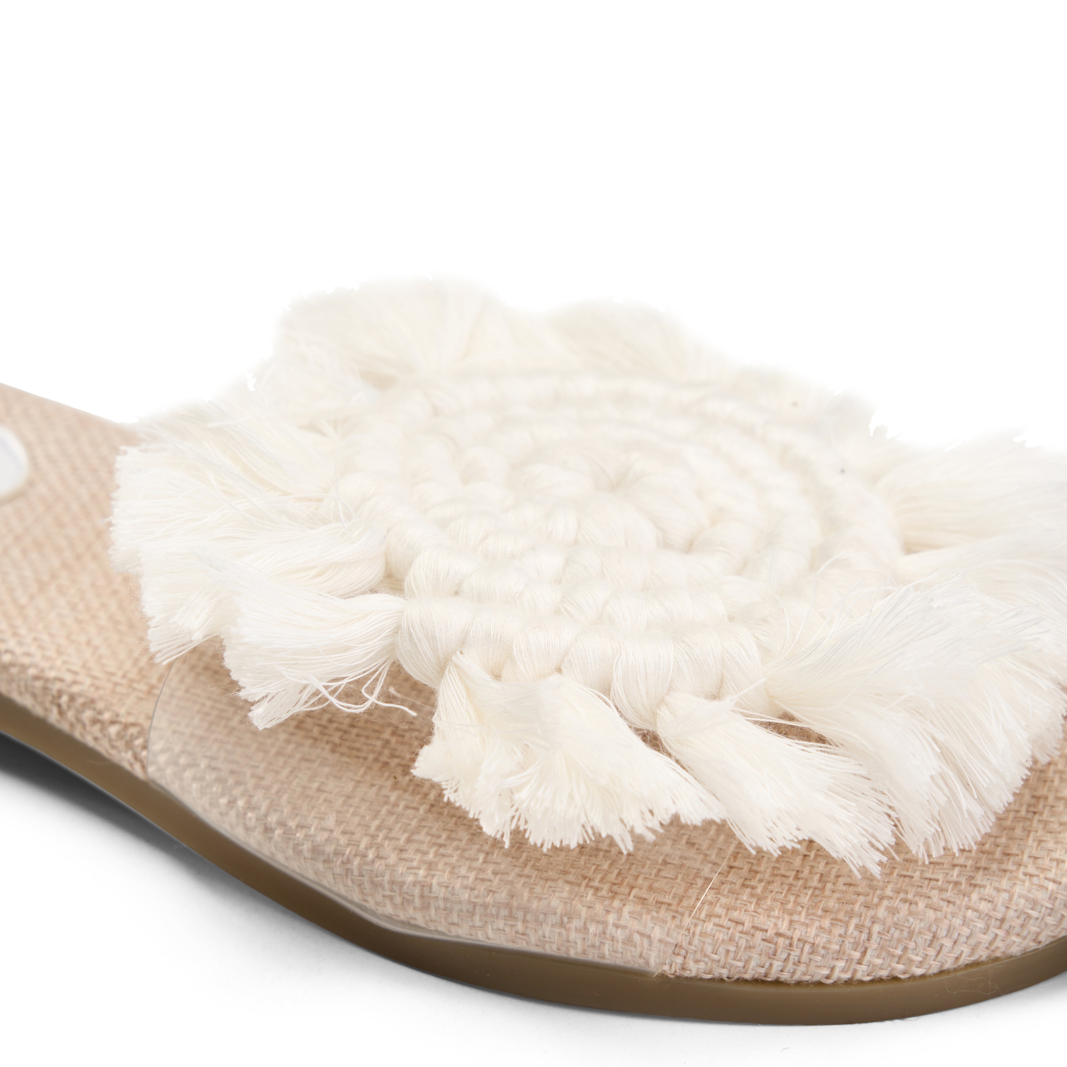 Bohemian Braided Toe Ring - White