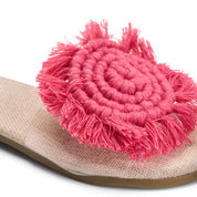 Bohemian Braided Toe Ring - Pink