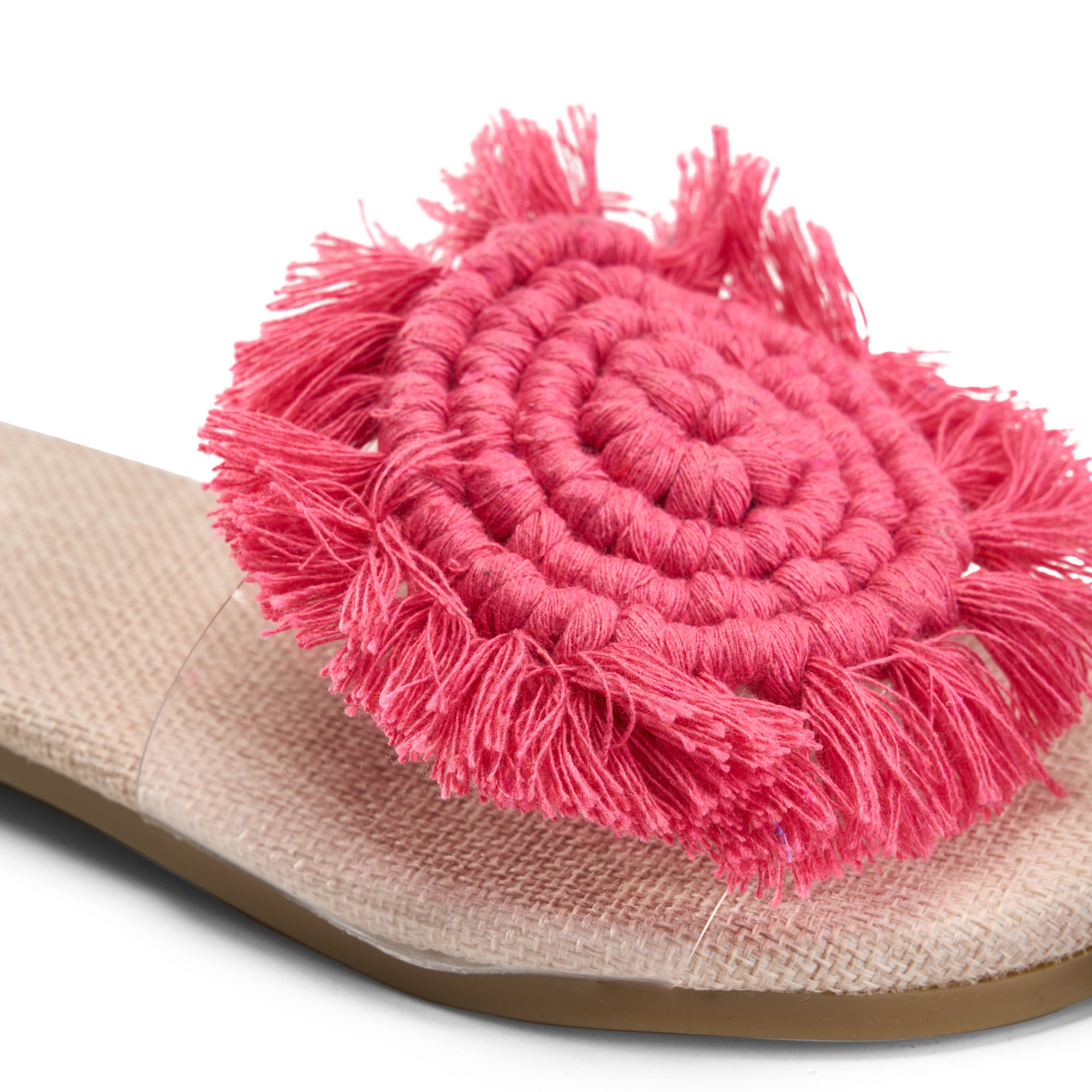 Bohemian Braided Toe Ring - Pink