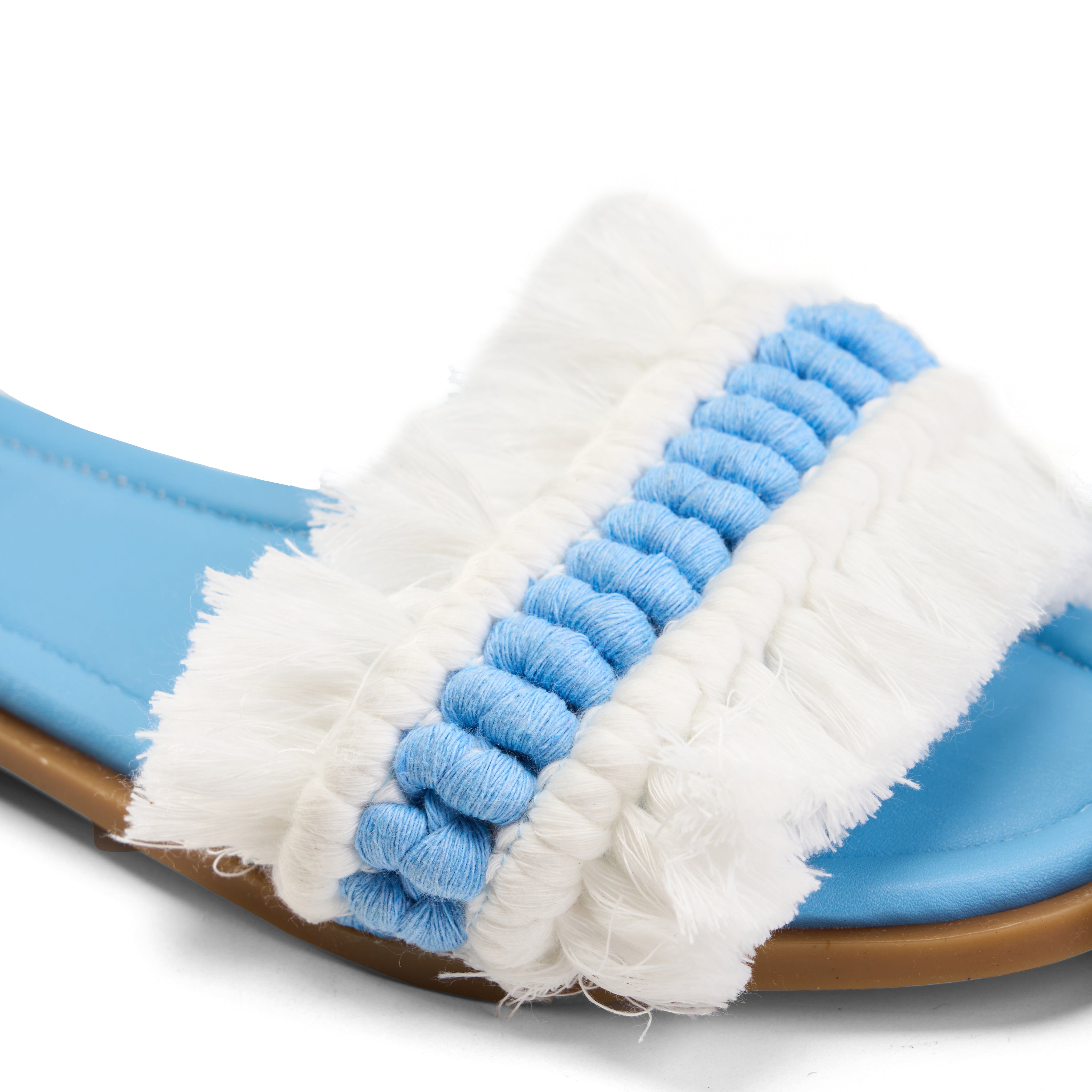 Handcrafted Look Twisted Strap - Baby Blue