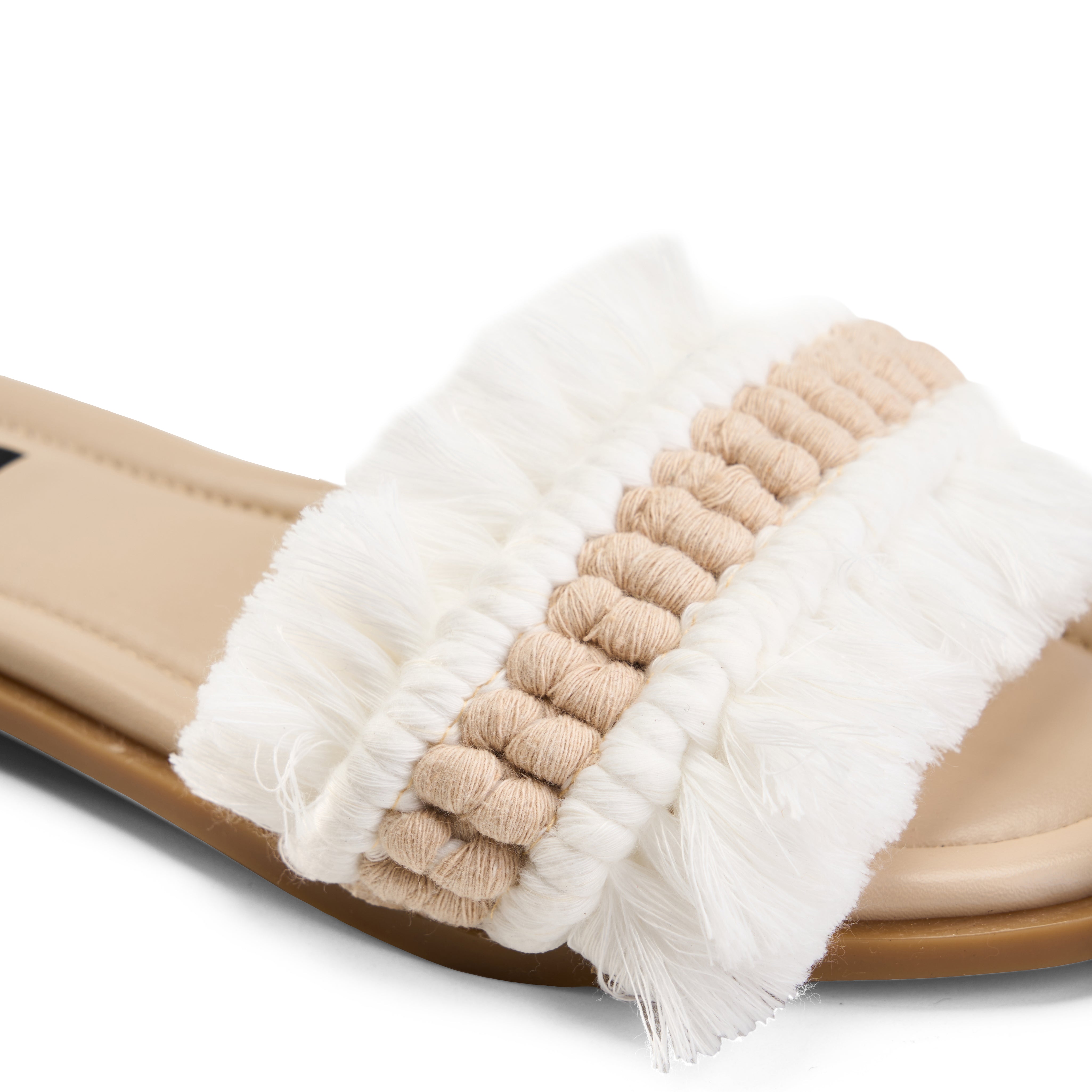 Handcrafted Look Twisted Strap - Beige