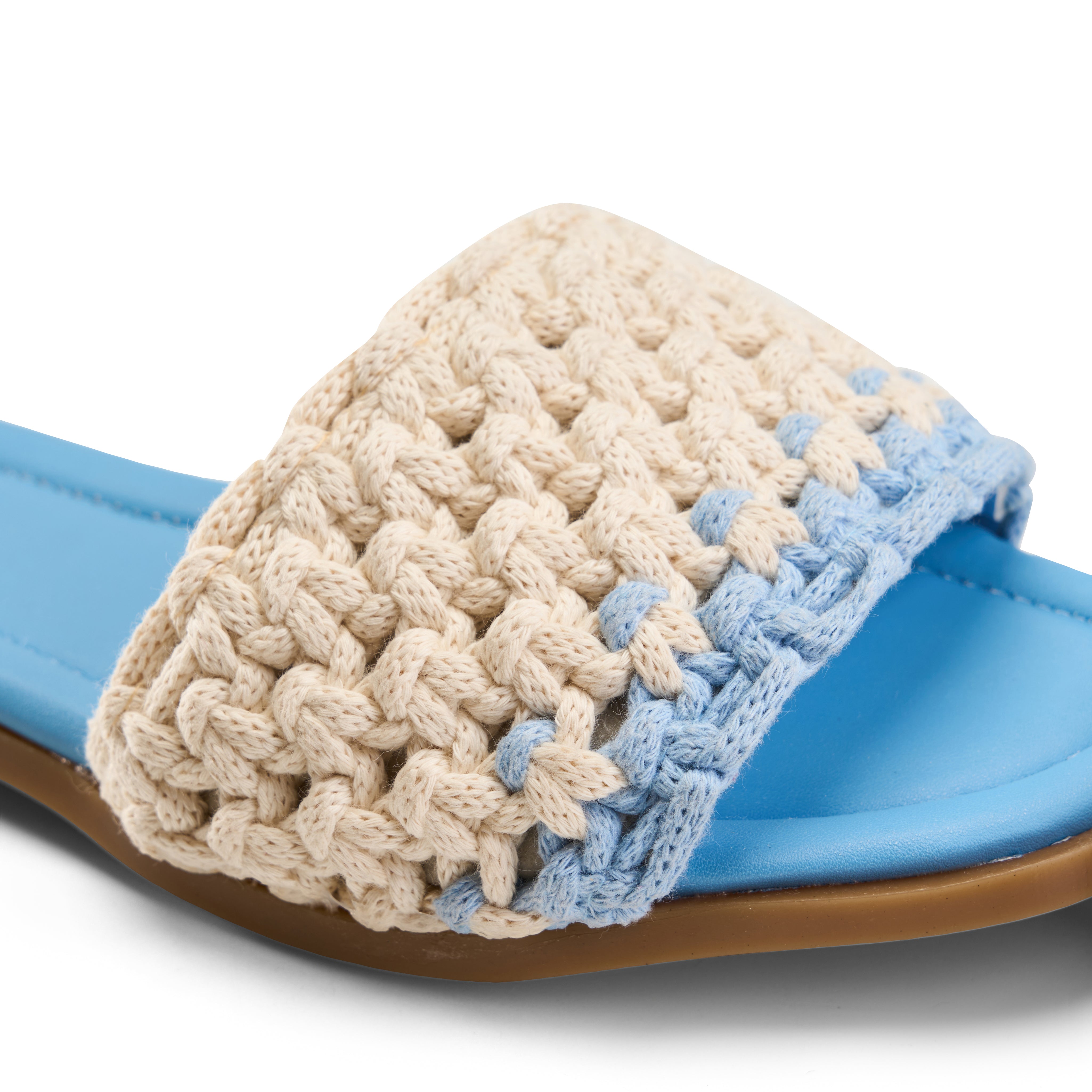 Handwoven Toe-Loop Slipper - Baby Blue