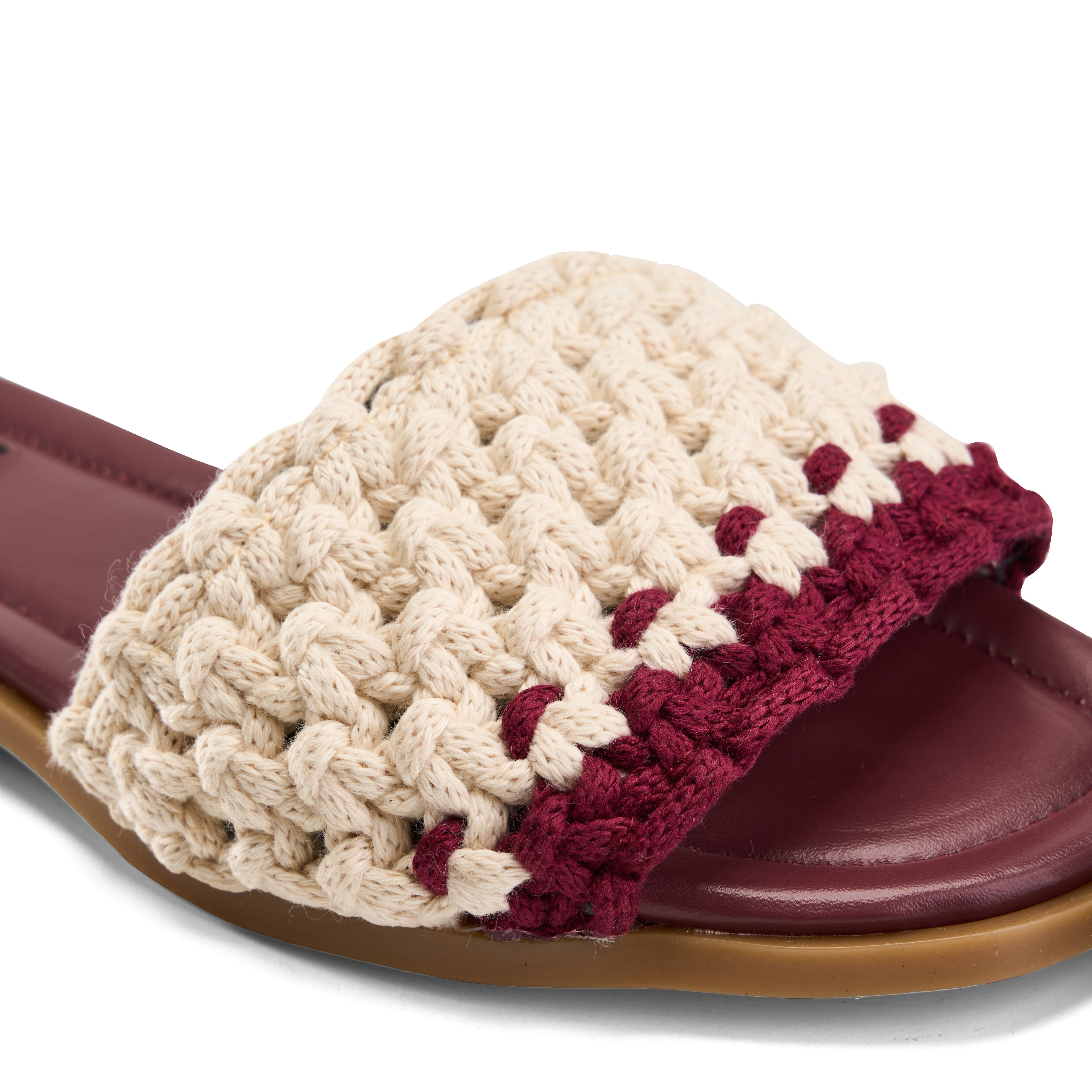 Handwoven Toe-Loop Slipper - Maroon