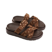 Textured Pearl-Look - Brown