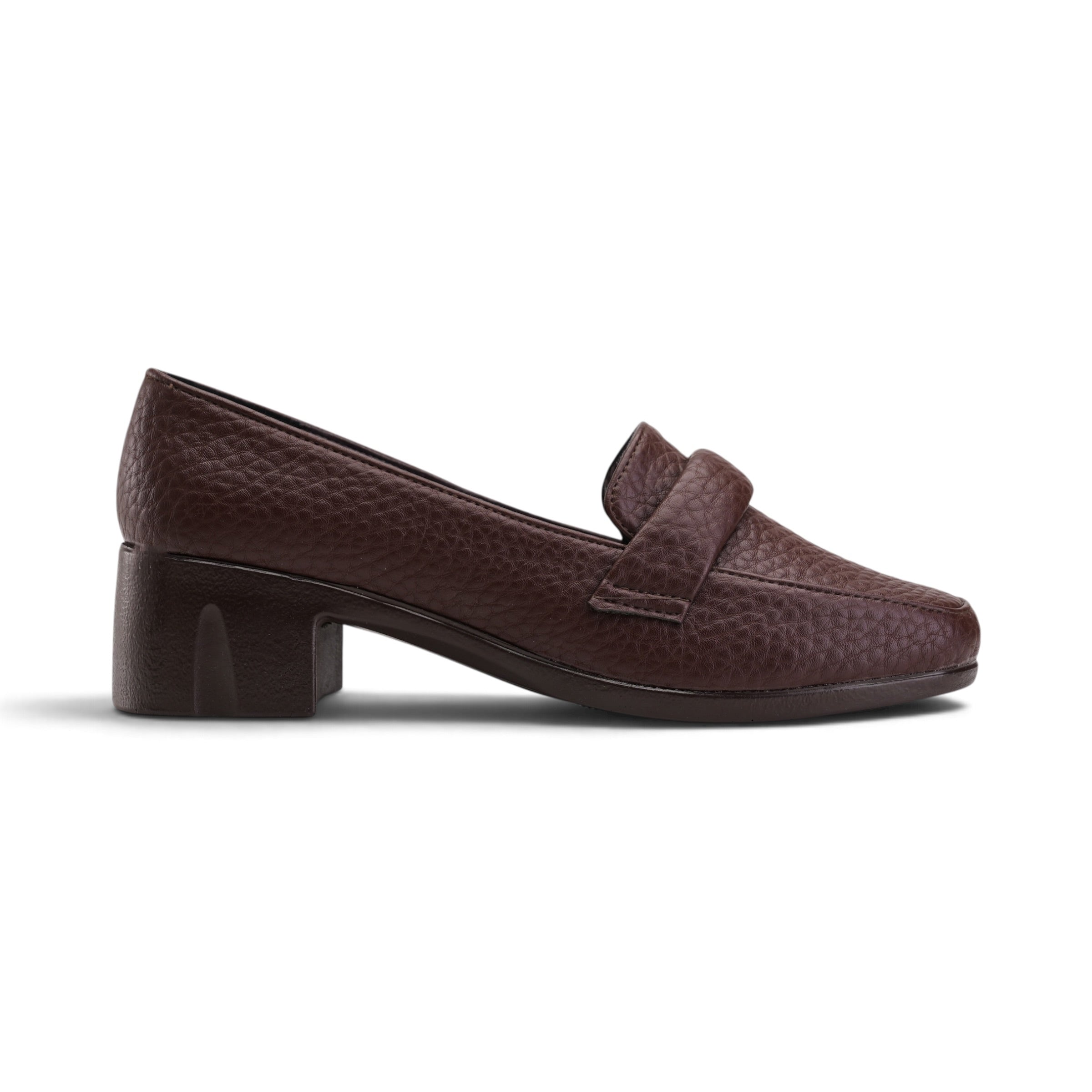 Heritage Block Heel Loafers - Brown