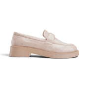 Sculpted Platform Loafers - Beige