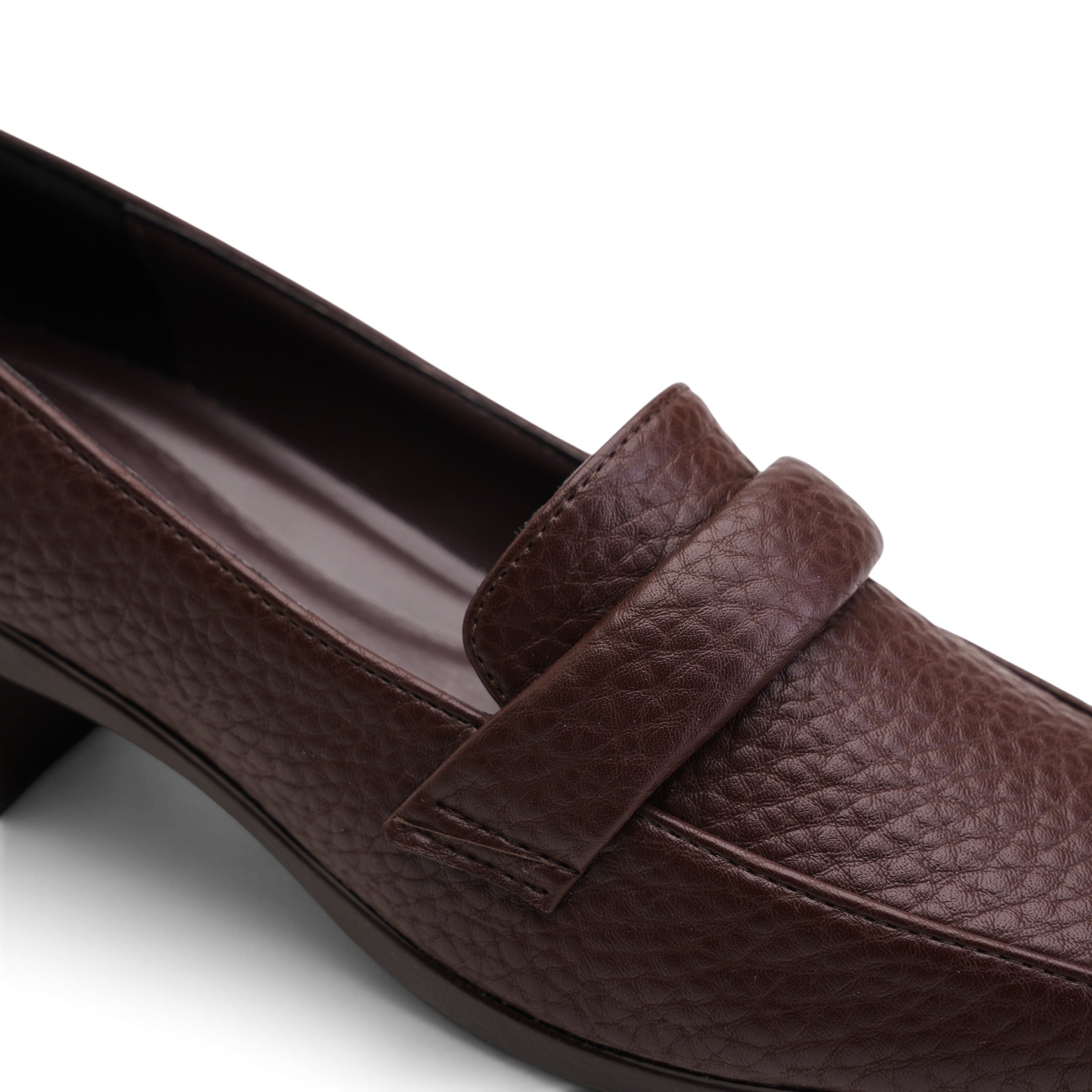 Heritage Block Heel Loafers - Brown