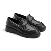 Sculpted Platform Loafers - Black