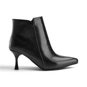 Sculpted Heel Ankle Boots - Black