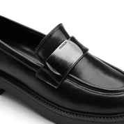 Statement Buckle Loafers - Black