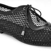 Rhinestone Mesh Flats - Black