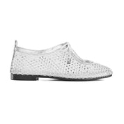 Rhinestone Mesh Flats - Silver