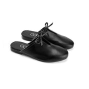 Ballet-Style Tie Mule - Black