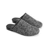 Woven Mule Clogs - Black