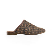 Woven Mule Clogs - Brown