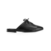 Ballet-Style Tie Mule - Black
