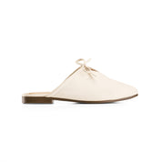 Ballet-Style Tie Mule - Beige