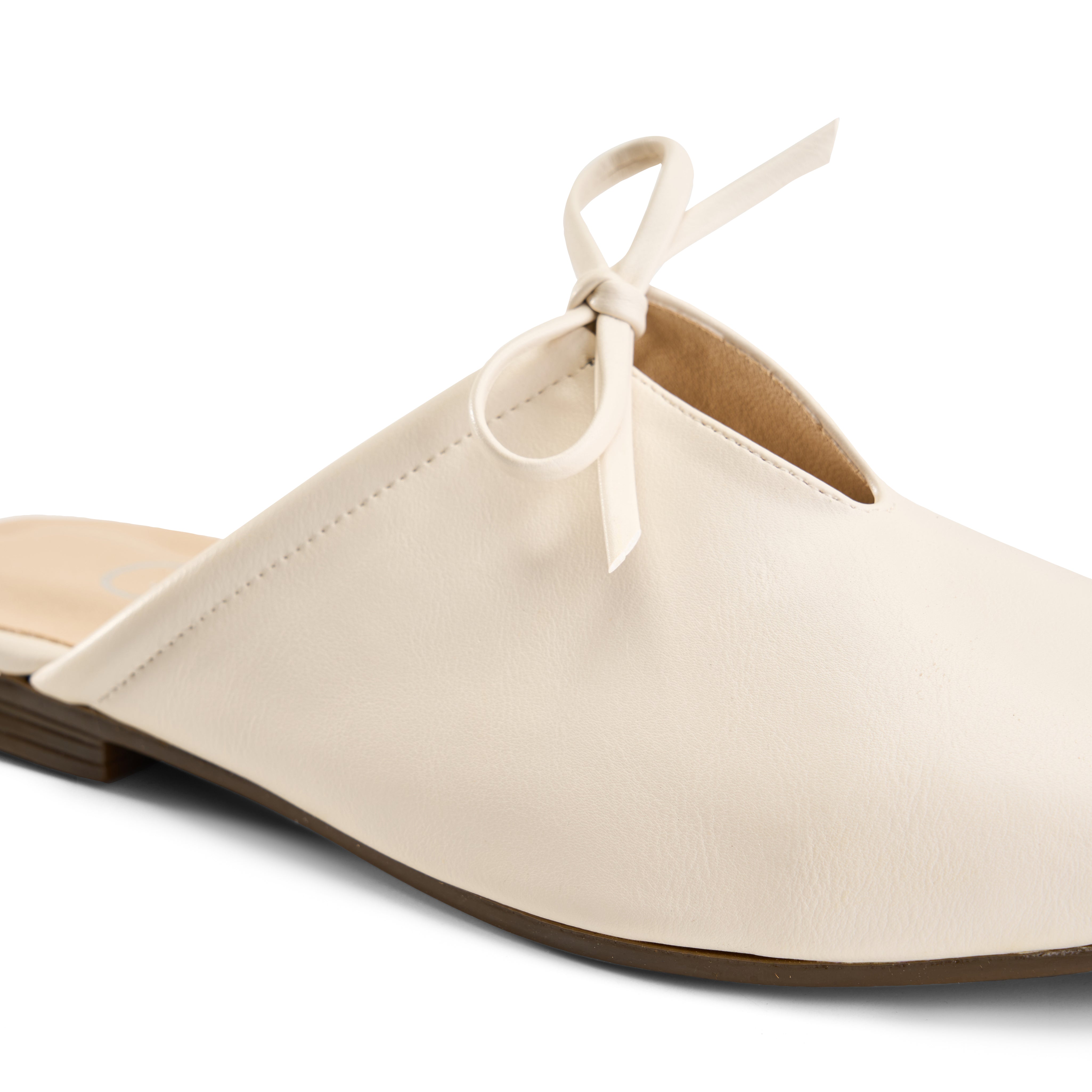 Ballet-Style Tie Mule - Beige