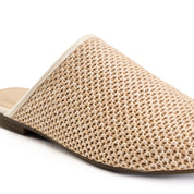 Woven Mule Clogs - Beige