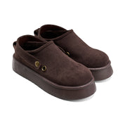 Chunky Sole High-Cut Clogs - Brown