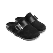 Buckle-Strap Comfort Clog - Black
