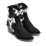 Cowboy-Style Bootie - Black