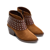 Rivet Cuff Suede Ankle Boot - Havan
