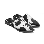 Patterned Flat Slide - Black