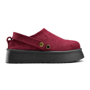 Chunky Sole High-Cut Clogs - Maroon