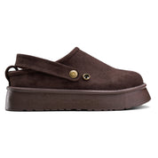 Chunky Sole High-Cut Clogs - Brown