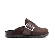 Buckle-Strap Comfort Clog - Brown