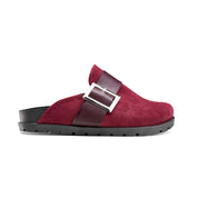 Buckle-Strap Comfort Clog - Maroon
