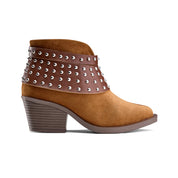 Rivet Cuff Suede Ankle Boot - Havan
